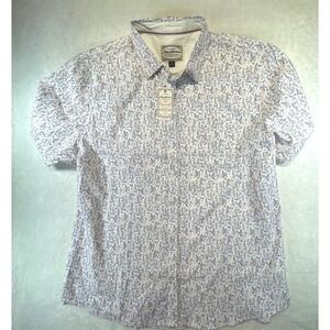 NWT Coastal Flag & Anthem Sailboat Cocktail Shirt XL Nautical Party Preppy White